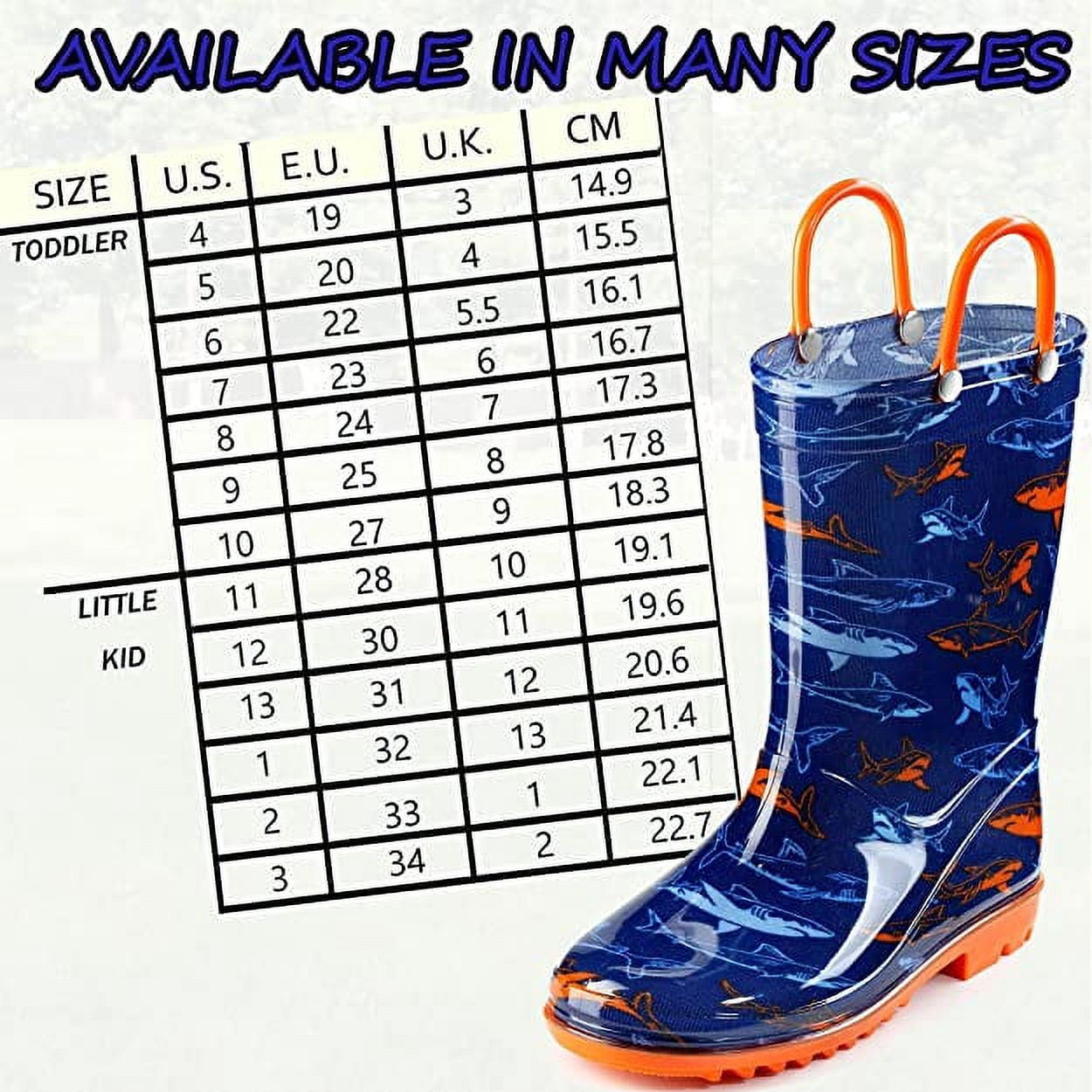 Puddle Play Waterproof Black And Green Dinosaurs PVC Rain Boots Easy-On Handles - Size 11 Little Kid
