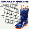 thumbnail image 6 of Puddle Play Waterproof Black And Green Dinosaurs PVC Rain Boots Easy-On Handles - Size 11 Little Kid, 6 of 6