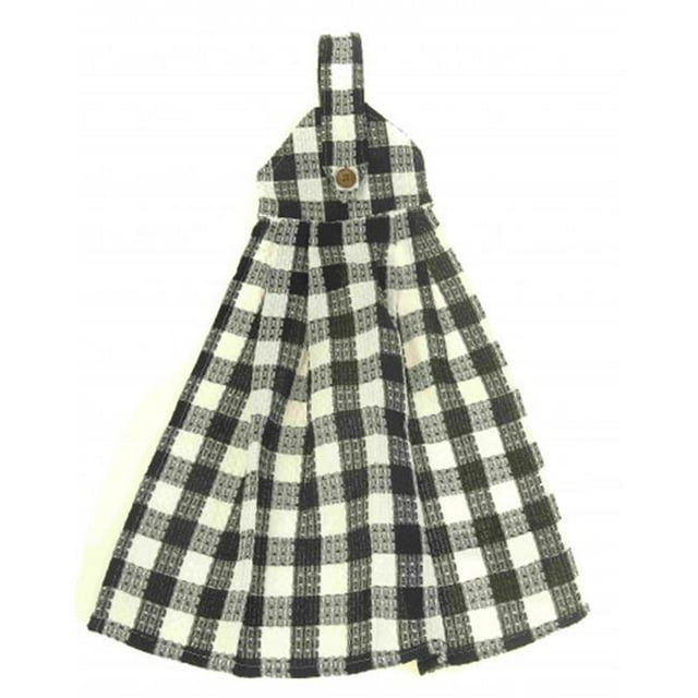 Mr. MJs Trading AG-36292 Hanging & Tie Button Towel, Toro Black