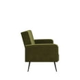 Z by Novogratz Stevie Futon, Convertible Sofa Bed Couch, Green Velvet