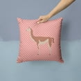 thumbnail image 2 of Carolines Treasures BB7921PW1414 Guanaco Pink Check Fabric Decorative Pillow, 14 x 14 in., 2 of 4