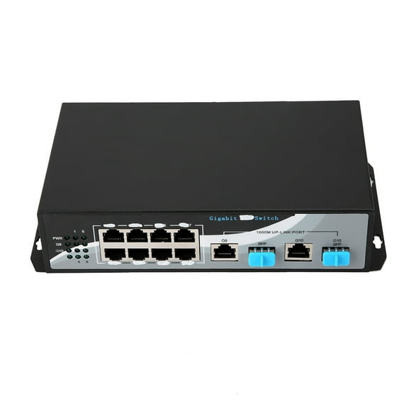 8?Port Gigabit Metal Case 10/100/1000Mbps Ethernet Switch Optical Converter