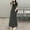 c01Gray, variant on LNWUY Women's Bodycon Maxi Dress 2025 Cap Sleeve Square Neck Formal Cocktail Wedding Party Long Dress Gray XXL