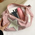 thumbnail image 3 of Yucurem Women Canvas Messenger Bag Adjustable Strap Soft Student Book Bag (Pink) Fashion shoulder bag (Pink), 3 of 10