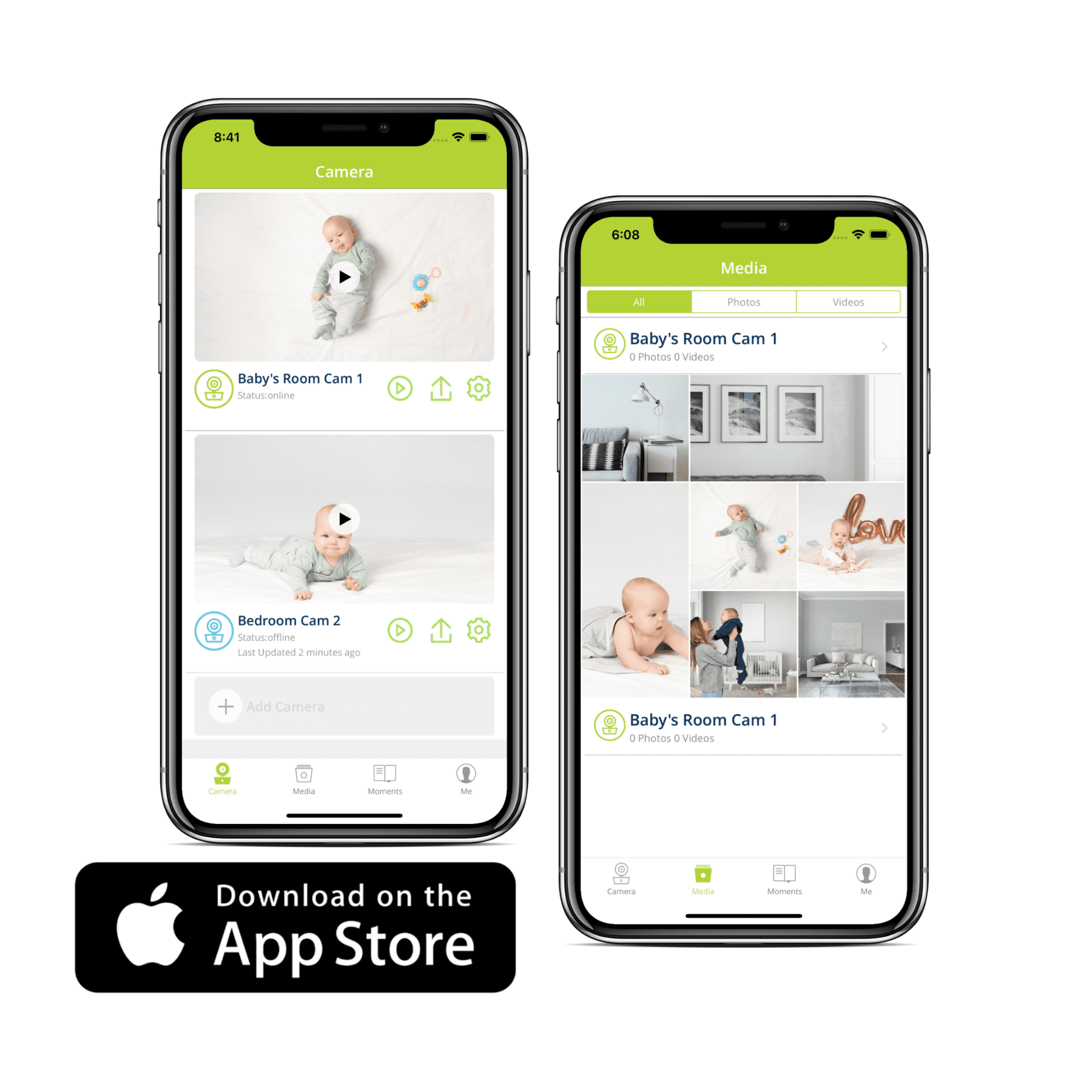 Bebcare Motion Baby Monitor + Bebcare iQ App Smart Camera Gift Set: 1080pHD WiFi camera, 4.3" Handheld Parent Unit, Dual-mode Design, Free iOS and Android App