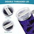 thumbnail image 5 of SKYSONIC 40 oz Black Cat Tumbler With Lid And Straw Travel Coffee Mug Stainless Steel Insulated Thermal Tumblers Cup, 5 of 7