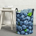 thumbnail image 6 of Daiia Fresh Blueberries Round Laundry Basket with Handles Thickened Waterproof Circular hamper,Dirty Clothes Storage Basket for Bedroom,Bathroom,College Dorm-Small, 6 of 6