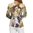 thumbnail image 4 of Genshin Impact Women's Pajama Top 3D Digital Print Sleepwear Trendy Crewneck Pullovers Long Sleeve Shirts 6XL, 4 of 8