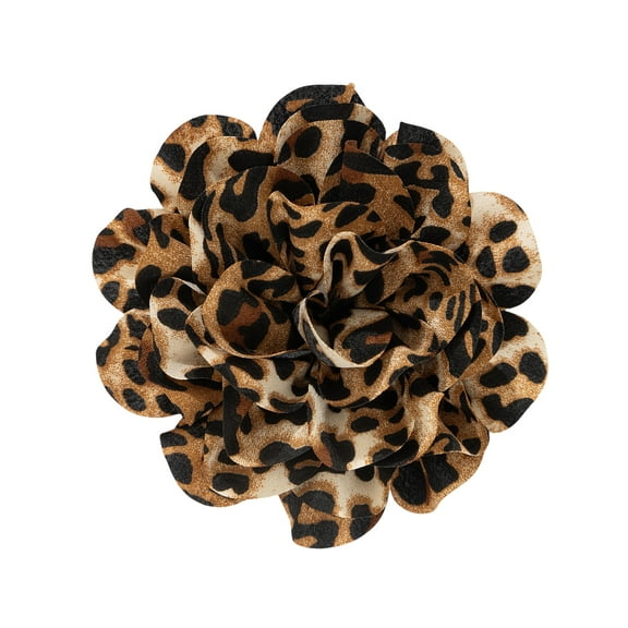 Fashionable Leopard Print Flower Duckbill Clip Brooch for Trendsetters Comfortable to Wear Corsage Easy to Attach Pin