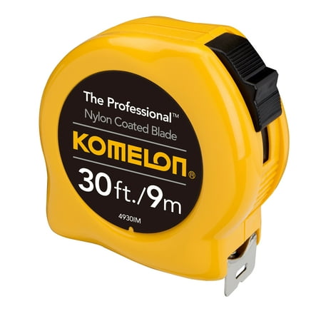 Metric Pocket Tape Measure - Komelon 4930IM 30-foot Yellow Professional (Inch/Metric) Tape Measure