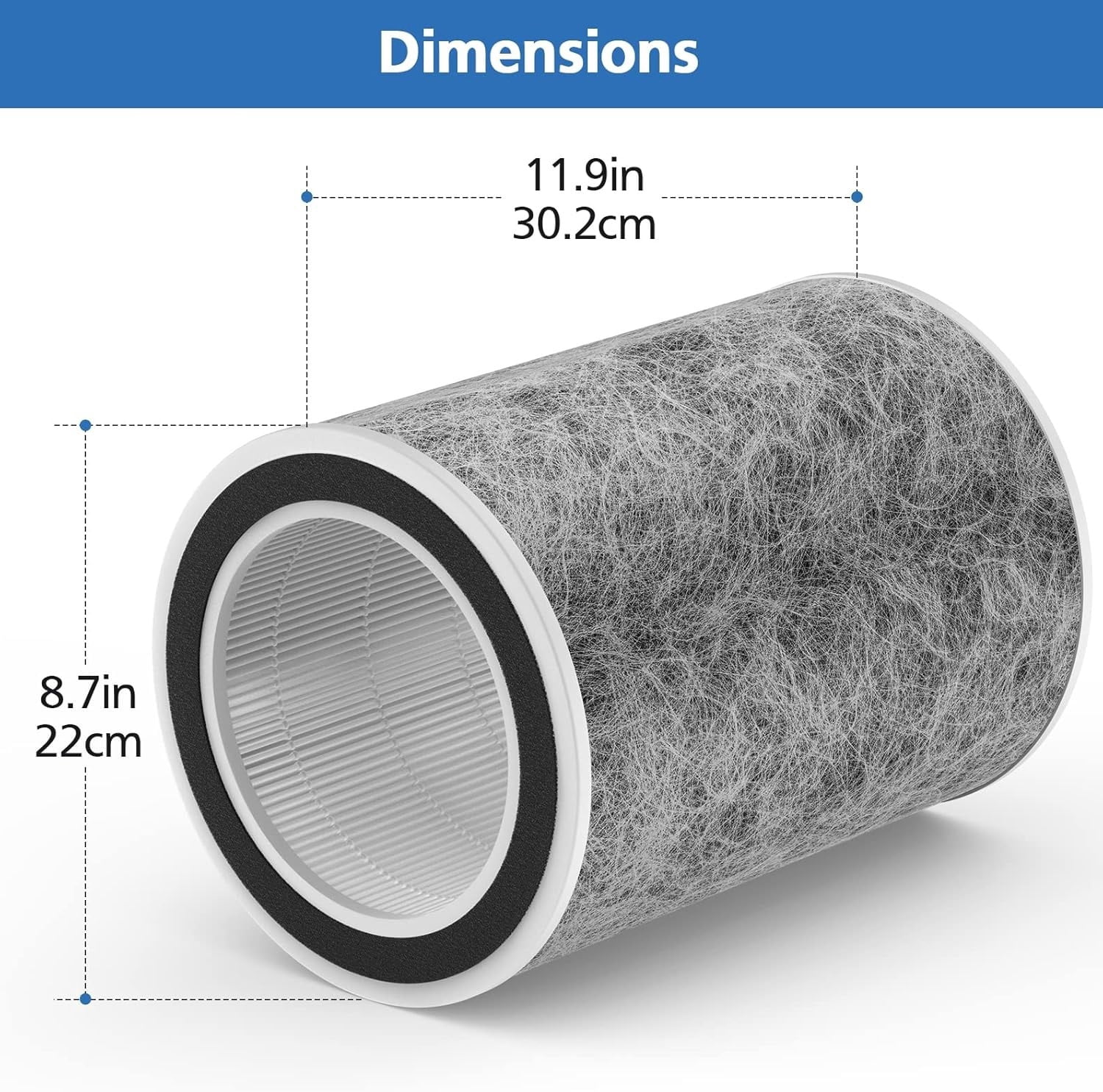HP302 HP301 Replacement Filter Compatible with Shark HP202 HP201 HC502 HP232 HC501 AP1000 Air Purifier MAX, Cleans up to 99.97% of particles, Part # HE2FKBAS, HE2FKBASMB, 1 Pack