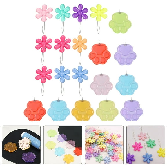 Soimiss 20Pcs Needle Threaders Assorted Colors Convenient Threading Device for Home Sewing Projects