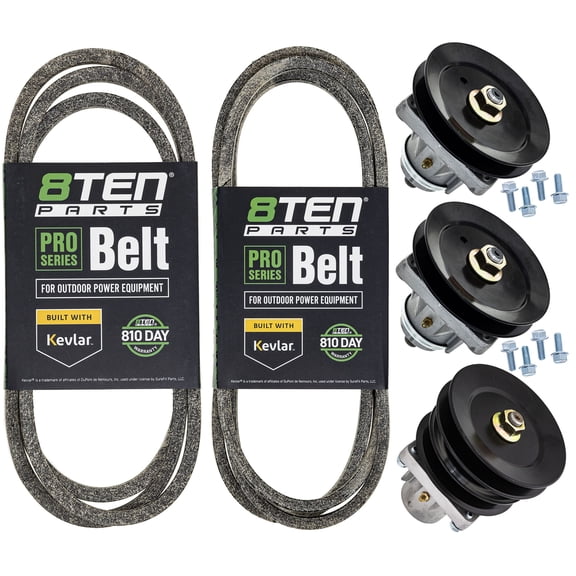 8TEN Spindle Belt Kit for MTD Toro LX460 LT546H 942-0611A 918-0240C MK1001782