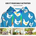 thumbnail image 4 of Cauagu Cartoon Chicken for Women's Hooded Sweatshirts Pullover Hoodie for Women Fall Workout Sweat Long Sleeve Preppy Sweatshirts-Small, 4 of 7