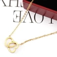 thumbnail image 4 of Jumpingount Necklace Double Heart Pendant Chains Necklaces Birthday Jewelry Steel Decor Decorations Neck Ladies for Dating Gift Type3 NO3, 4 of 6
