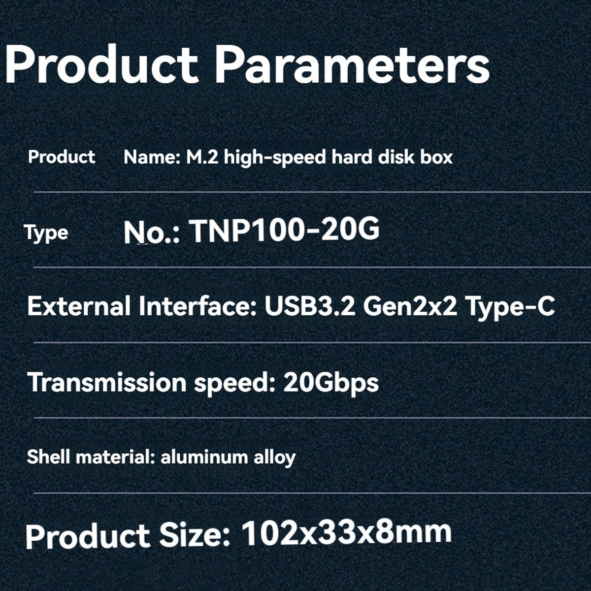 M.2 NVMe SATA SSD Enclosure Adapter Tool-Free USB 3.2 Gen2 20Gbps External NVMe to USB SATA M-Key / B+M Key Black