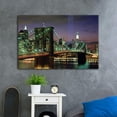 thumbnail image 2 of New York City Wall Art Brooklyn Bridge Manhattan Skyline Picture Empire State Scene Wrapped Canvas Art For Bedroom Livingroom Decoration Print Ready to Hang, 2 of 6