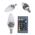 thumbnail image 3 of LAIQIEN E14 3W RGB LED 15 Colors Changing Candle Light Bulb Lamp for w/Remote Control AC, 3 of 18