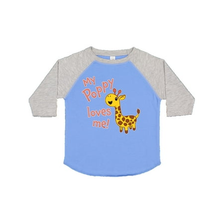 

Inktastic My Poppy Loves me- cute giraffe Gift Toddler Boy or Toddler Girl T-Shirt