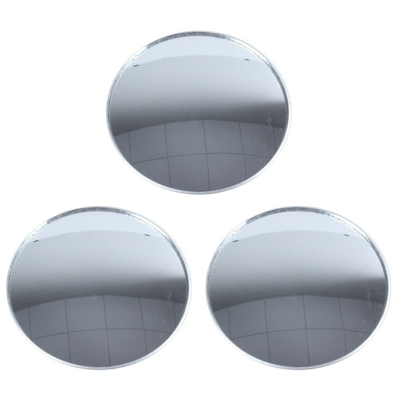3X Silver Tone 3 Inch Round Convex Rear View Blind Spot Mirror for Car Auto