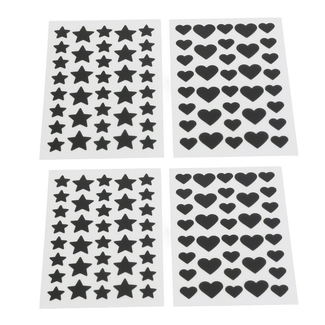 Parche Hidrocoloide Para Cubrir Espinillas, Parche Negro Transpirable Para Cubrir Espinillas, Dibujos Animados En Forma De Corazón De Estrella Para La Cara