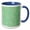 Blue/White, variant on 3drose, Green Glitter, 11oz Mug