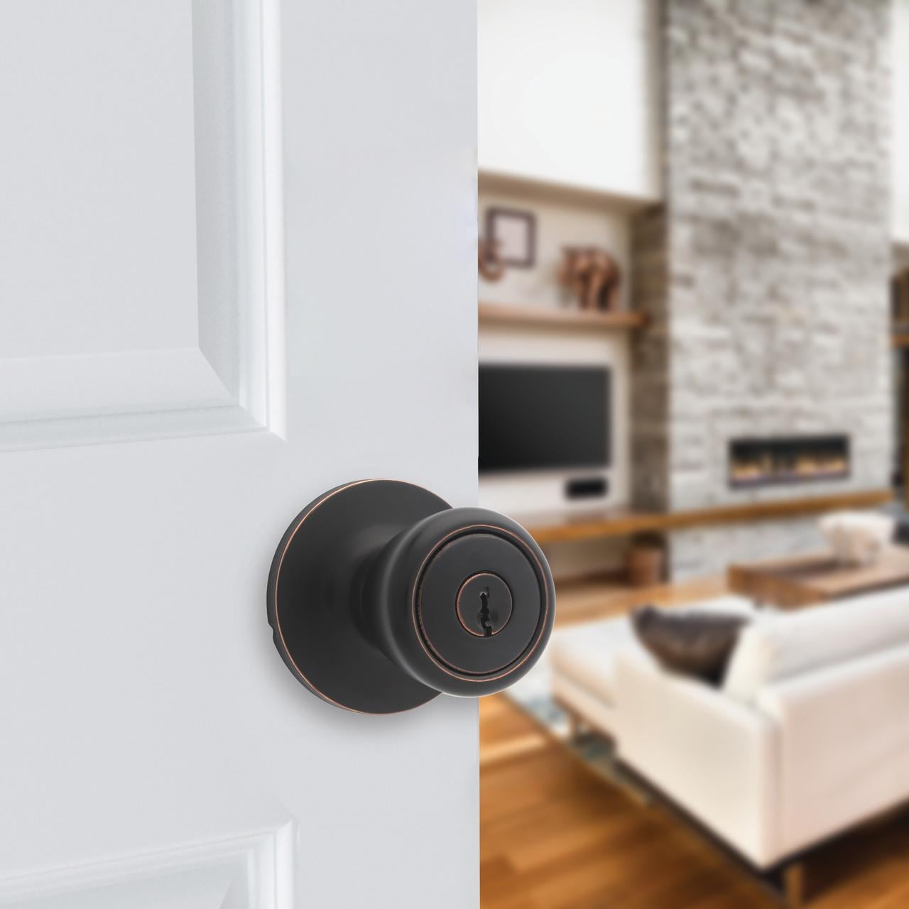 Lokhaus Keyed Entry Tulip Doorknob Oil Rubbed Bronze 2 Count