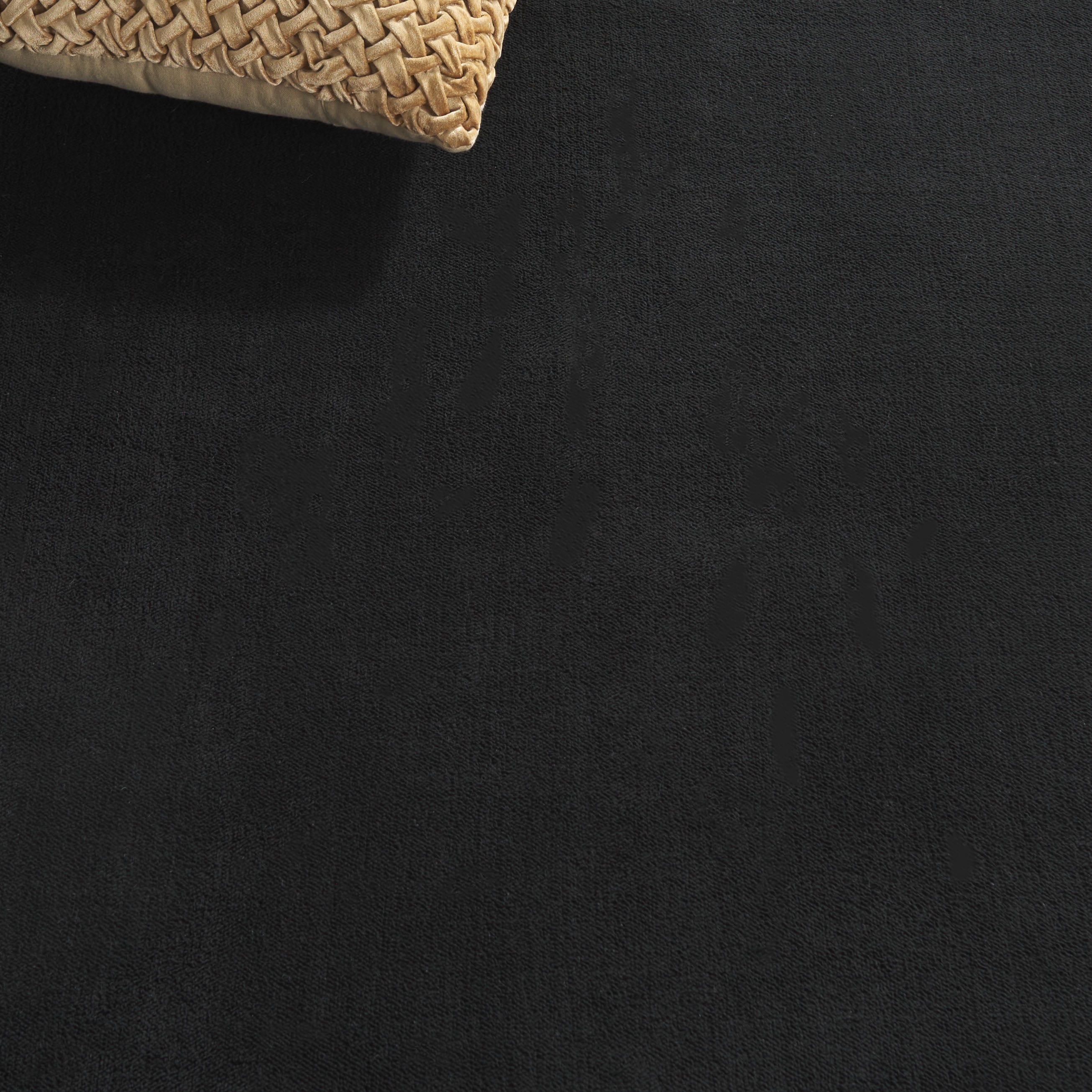 SAFAVIEH Loft Kalya Solid Machine Washable Runner Rug, Black, 2' x 11'