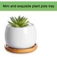 thumbnail image 5 of Planter Pot Bamboo Saucer Round Set of 6, Succulent Pot Holder Drainage Tray for Most Small Ceramic Succulent Planters Holding Drainage Water, 5 of 6