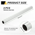 thumbnail image 2 of Uxcell 2 PCS 304 Stainless Steel Tubing, 20mm OD 1.5mm Wall Thickness 254mm Long Round Metal Pipe Steel Tube for Industrial Machinery, 2 of 6
