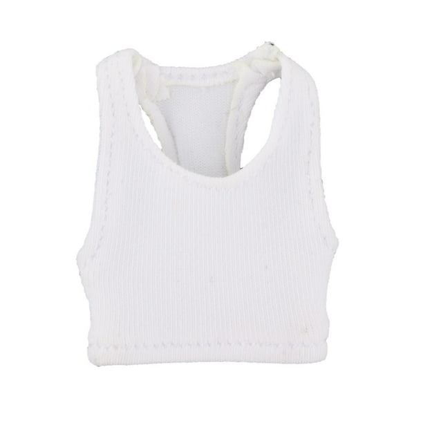 Chaleco de moda 1/12, ropa de muñeca hecha a mano para cuerpo de figura de acción de 6 pulgadas, modelo de muñeca Blanco