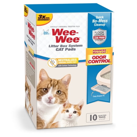 Four Paws Wee-Wee Cat Litter Box System Pads 11 x 17 (10 Count)