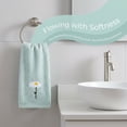 thumbnail image 2 of REGALWOVEN Floral Pattern Cotton Hand Towels Flower Embroidered Soft Absorbent Decorative Towel Set for Bathroom (13 x 30 Inch) Blue 4-Piece, 2 of 7