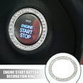 thumbnail image 2 of Unique Bargains 2pcs Car Auto Engine Start Stop Decoration Ring Rhinestone Push Start Button Knob Trim Knob Bling Ring Silver Tone, 2 of 7