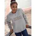 thumbnail image 2 of Dubai Bronze Banner Sweatshirt Women -Image by Shutterstock, Female 4X-Large, 2 of 4