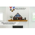 thumbnail image 6 of Military Shadow Box Display Case for Funeral Burial Flag for American Veterans Fits Folded 5x9.5’ Flag, Medal, Patches. Solid Wood and Glass.(Walnut), 6 of 6