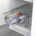 thumbnail image 3 of Home Zone Living Pull Out Single Organizer 13.09" L x 9.06" W, Silver and White, 3 of 7