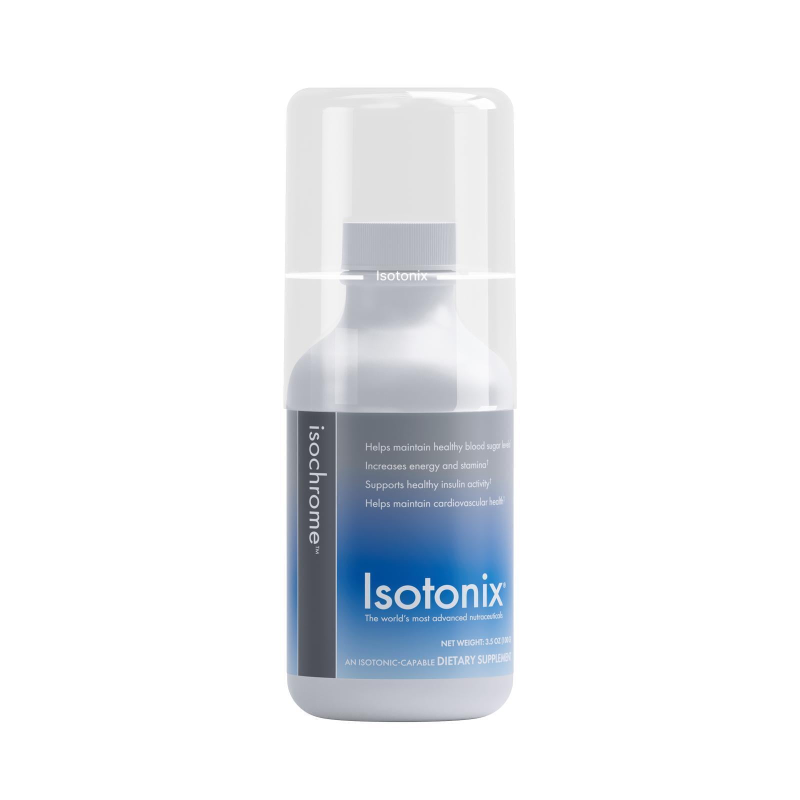 Isotonix Isochrome Supplement - Energy, Focus, Supports insulin activity, Lipase, Coenzyme Q10, Chromium, L-Carnitine, Vegan, Gluten-Free, 100% Isotonic Formula