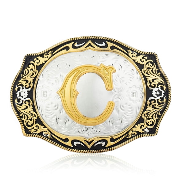 Qqa Hebilla De Cinturón Occidental De Moda Vintage A A Z Letra Inicial Hebillas De Cinturón De Vaquero Para Hombres/Mujeres