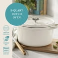 thumbnail image 4 of The Pioneer Woman 5-Quart Enameled Cast Iron Dutch Oven with Lid, Linen, 4 of 21
