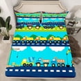 thumbnail image 2 of Castle Fairy Kids Teens Boys Kawaii Truck 4pcs Bed Sheets,Cartoon Car Tractor King Sheets,Construction Vehicles Super Cozy Sheet Set,Lightweight Room Decor, 2 of 7
