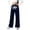 B Navy, variant on Girls Pants Letter Print Casual Wide Leg Trousers Loose Fit for Kids Comfortable Youth Children Fashion Black 4 Years-5 Years