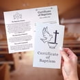 thumbnail image 6 of Certificate of Baptism NIV Dove with Cross Folded Cardstock Card 10pk with Envelopes 4.6x7.15 Church Member Certificate Christening Greenery Baby Dedication, 6 of 6
