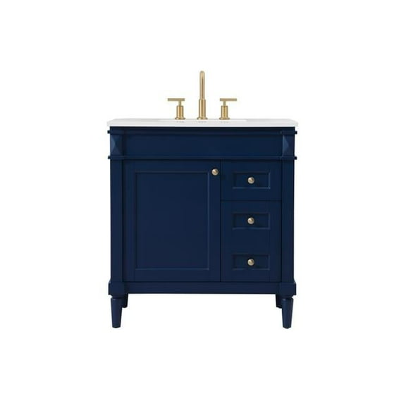 32 in. Bennett Single Bathroom Vanity, Blue