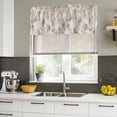 thumbnail image 5 of Abstract Brown Valances for Windows, Decorative Rod Pocket Window Valance Curtains, Retro Country Rustic Street Oil Paint Art Short Curtain Drapes for Kitchen/Living Room, 2 Panels, 42" W x 12" L, 5 of 8