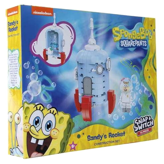 Spongebob Squarepants Snap & Switch Sandy's Rocket Construction Set
