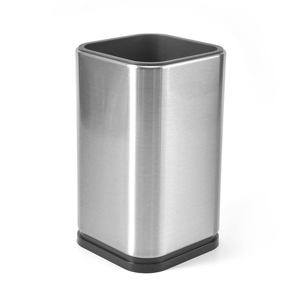 Large Square Stainless Steel Kitchen Utensil Crock, Countertop Holder for Spatulas, Spoons, Kitchen Tool Organizer & Cooking Utensil Holder