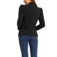 thumbnail image 3 of INSPIRE CHIC Work Office Blazers for Women's Casual Puff Sleeve Suit Blazer Jackets M Black, 3 of 6