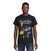 Men's Purple Rain Graphic Tee with Short Sleeves, Sizes S-3XL