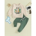 thumbnail image 3 of BemeyourBBs Baby Boy First Birthday Outfit Wild One Birthday 1st Birthday Clothes Long Sleeve Crewneck Animal Sweatshirt with Sweatpants Cute Infant Spring Fall Winter Clothes, 3 of 10